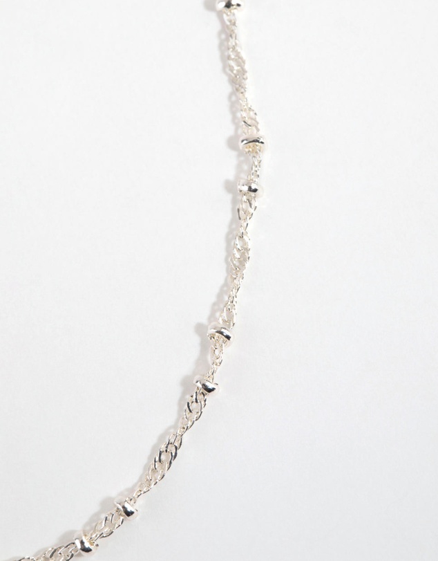 Lovisa - Silver Plated Ball & Twist Necklace