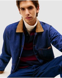 Tommy Hilfiger - Corduroy Collar Denim Chore Jacket