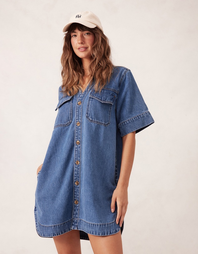 Ceres Life - Sammy Denim Shirt Dress
