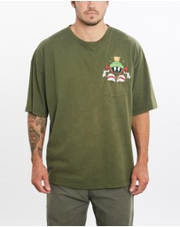 Vintage by The Real Deal - Pre Loved - Vintage 1998 Marvin the Martian Looney Tunes Pocket Tee