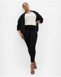 City Chic - Plus size Cora Ponte Legging - black