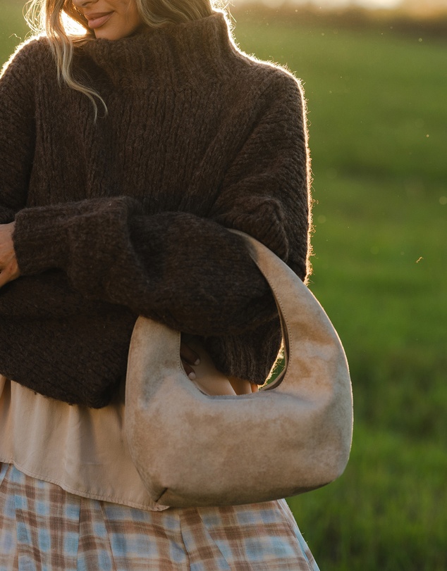 Louenhide - Mini Monaco Suedette Shoulder Bag