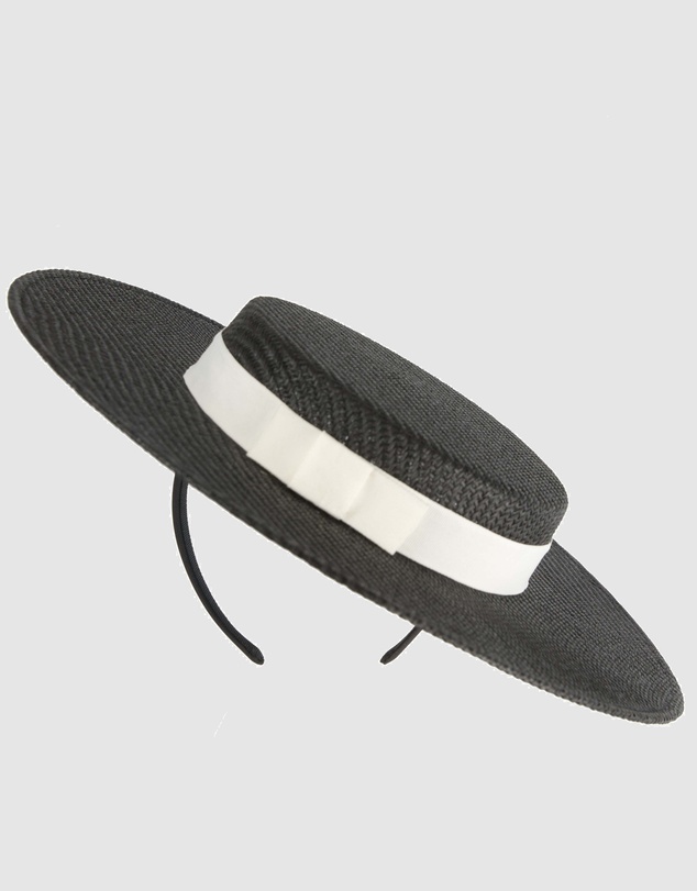 Max Alexander - Black and White Boater Hat