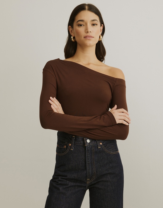Atmos&Here - Cold Shoulder Bamboo Top