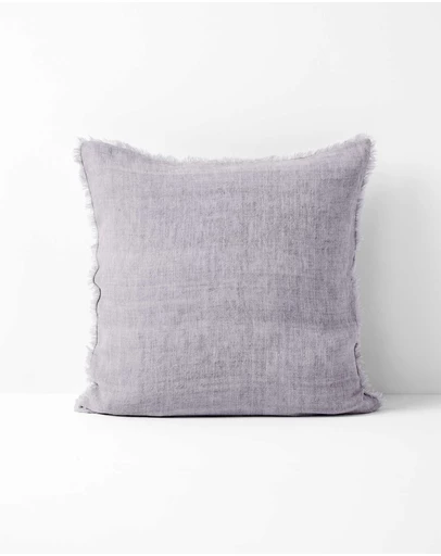Aura Home - Vintage Linen Fringe Cushion