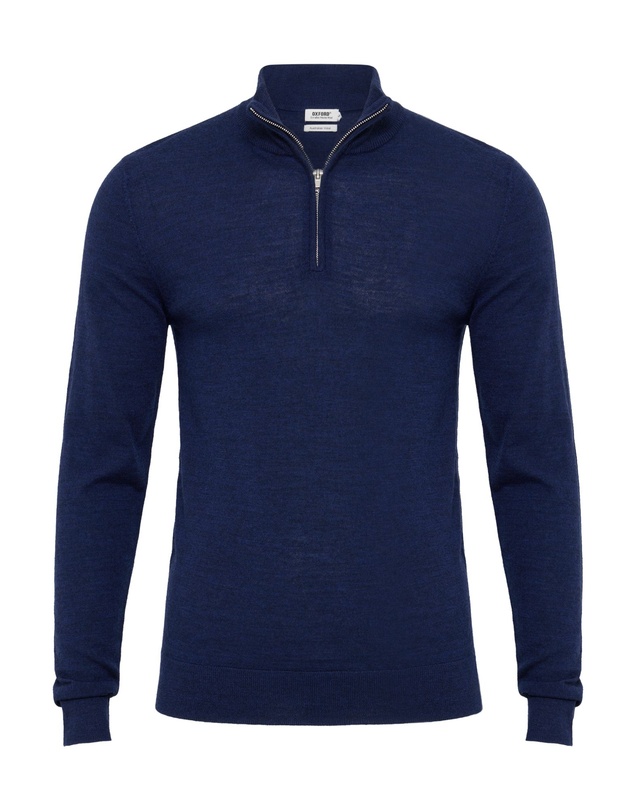 Oxford - Merino Zip-Neck Wool Pullover