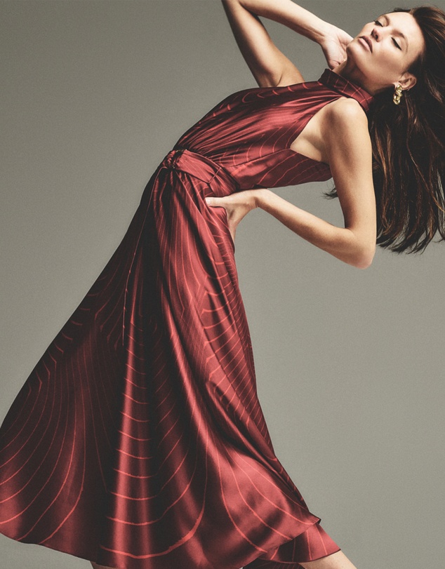 Carla Zampatti - Undercurrent Silk Viscose Stretch Halter Dress
