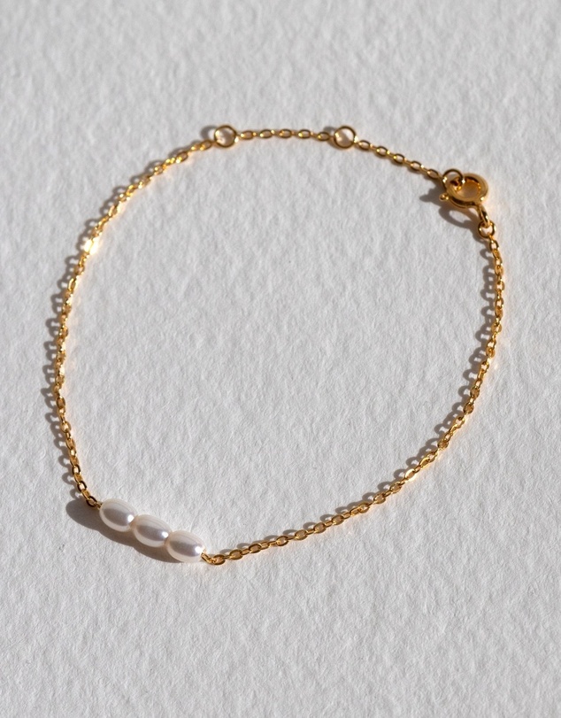 SAINT VALENTINE - Mini Pearl Bracelet - Gold