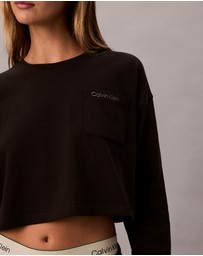 Calvin Klein - Cotton Logo LS Crop Top