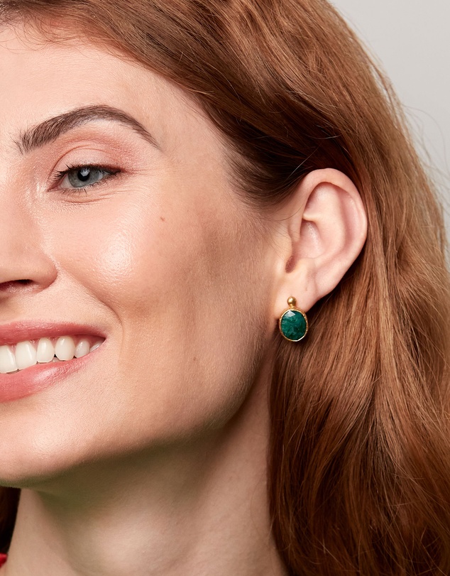 Ottoman Hands - Siena Emerald Stud Earrings
