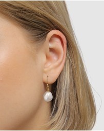 Elli Jewelry - Earrings Hanger Pearl 925 Sterling Silver Gold-Plated