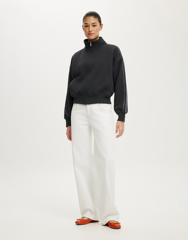 Cotton On - Funnel Neck Fleece Zip Through