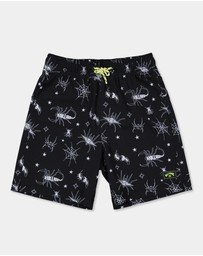 Billabong - Boys 2 to 6 Creatures Layback Boardshorts