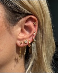 Izoa - Ashy Drop Stud Earrings