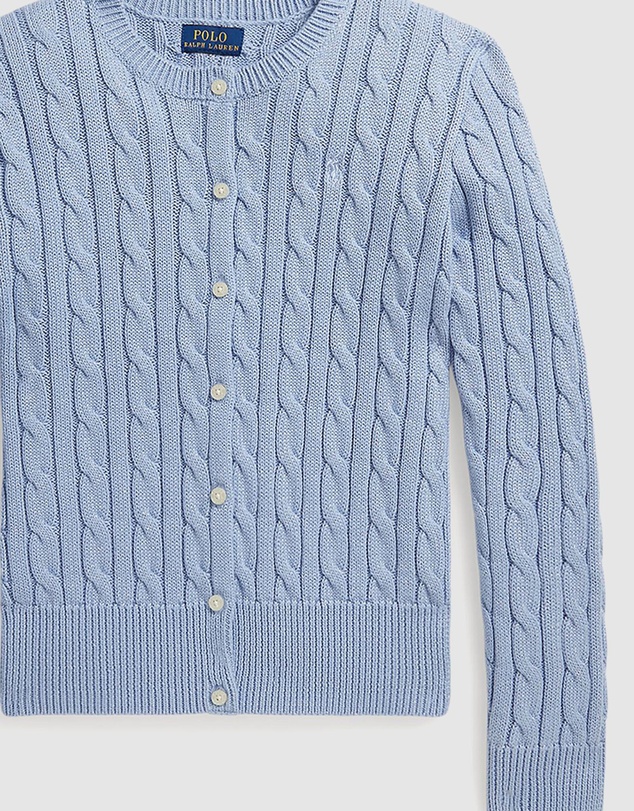 Polo Ralph Lauren - Metallic Cable-Knit Cardigan - Teens