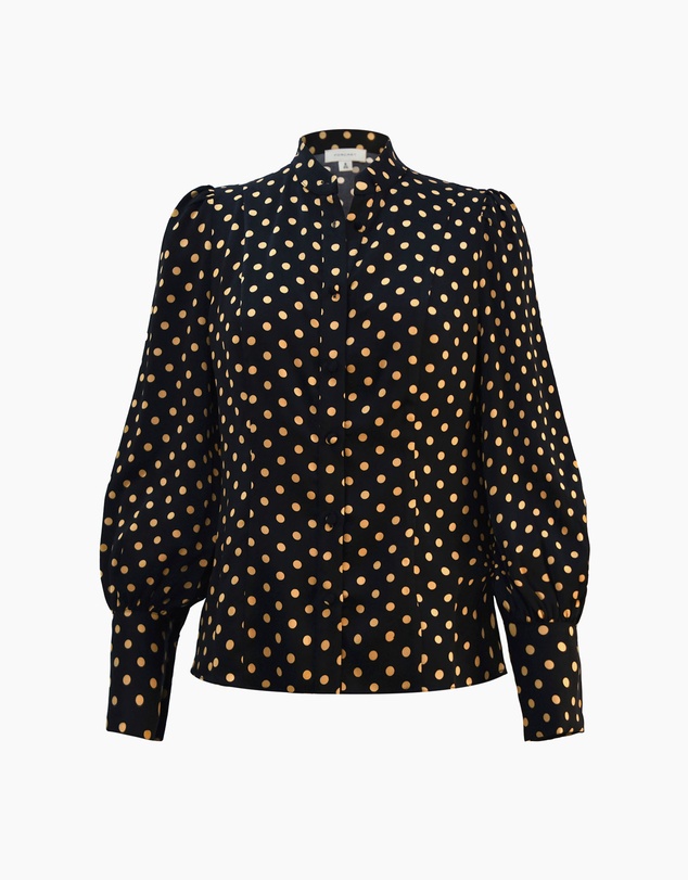 Forcast - Dotti Polka Dot Printed Blouse