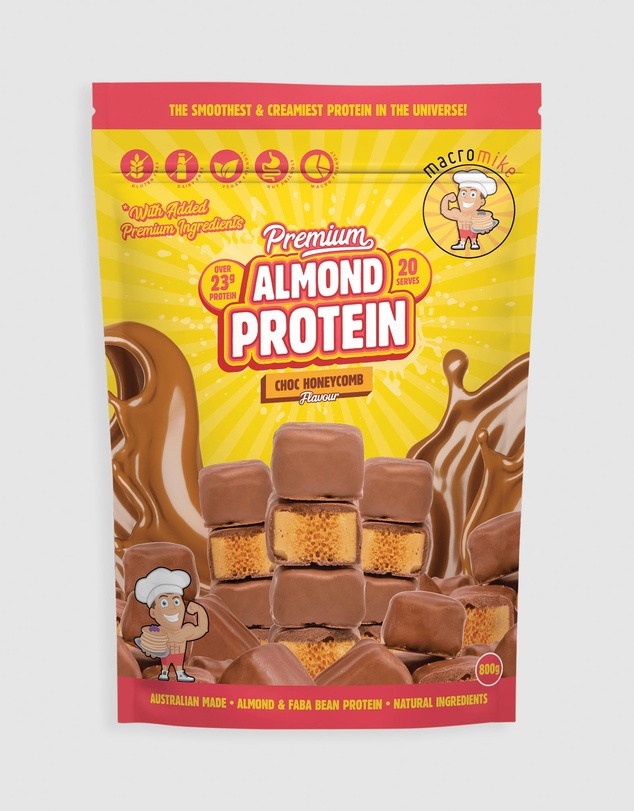 Macro Mike - Choc Honeycomb Premium Almond Protein - 800g