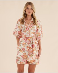 Amelius - Florine Puff Sleeve Playsuit