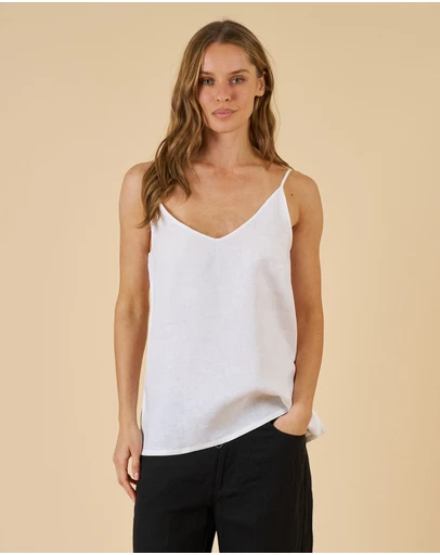CAMIXA - CAMI-V linen Camisole Top