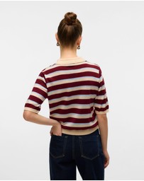 Vero Moda - Sikita Stripe Polo Knit