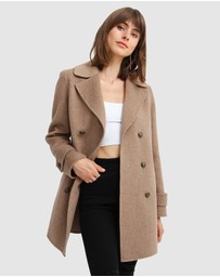 Belle & Bloom - Liberty Sherpa Collar Wool Blend Coat