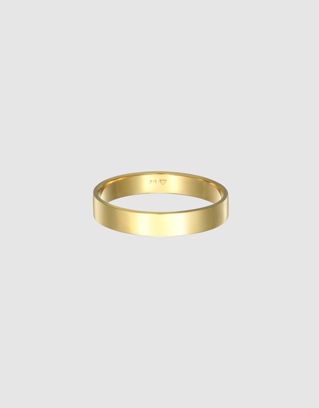Kuzzoi - ICONIC EXCLUSIVE - Polished Band Ring in 375 Yellow Gold