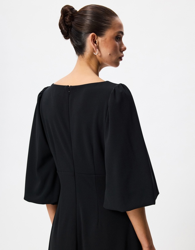 Tussah - Rosalie Square Neck Puff Sleeve Midi Dress