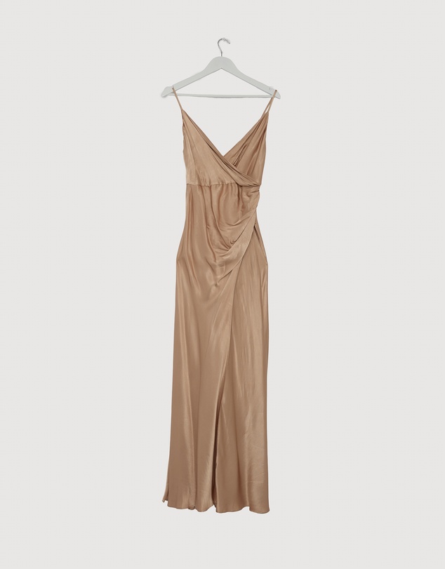 Revibe - Repaired Shona Joy La Lune Cross Draped Maxi Dress - AU 8