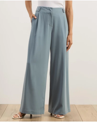 Atmos&Here - Isola Waist Detail Tailored Pants