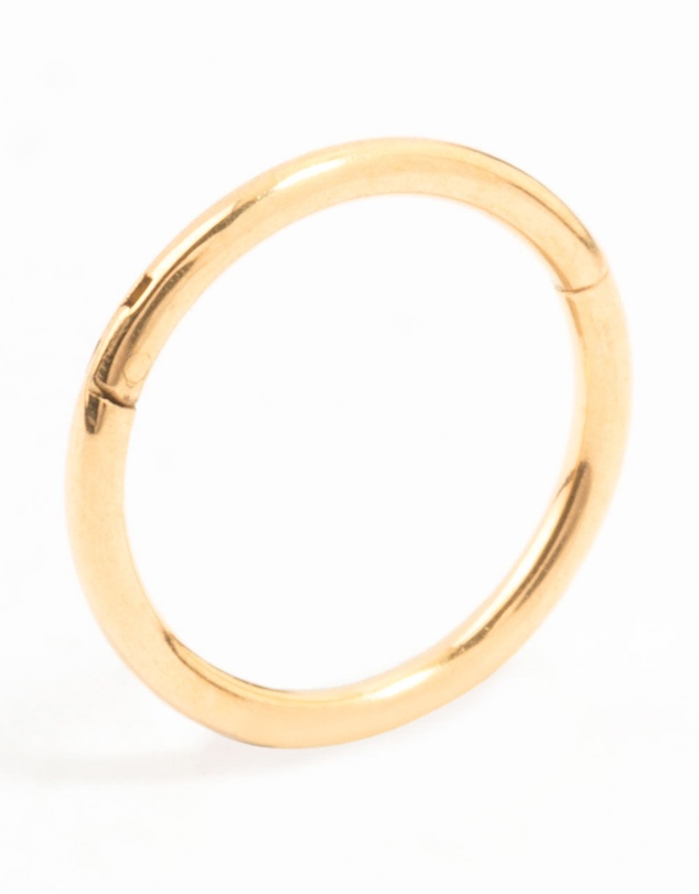 Lovisa - Gold Plated Surgical Steel Fine Clicker Ring 7MM
