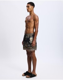 Camilla - Mid Length Boardshorts With Elastic Waist