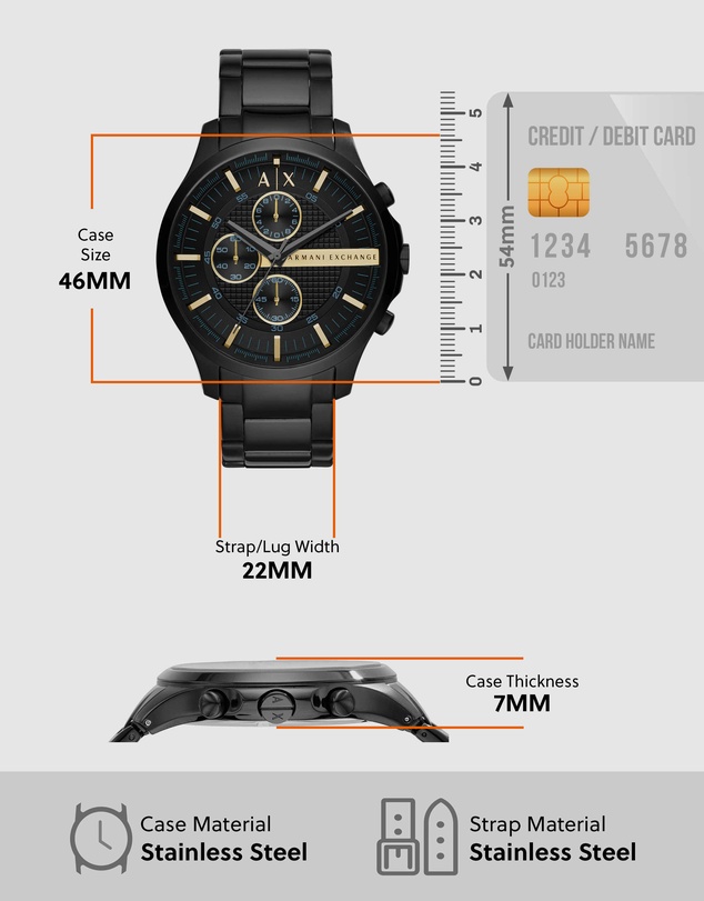 Armani Exchange - Black Chronograph Watch