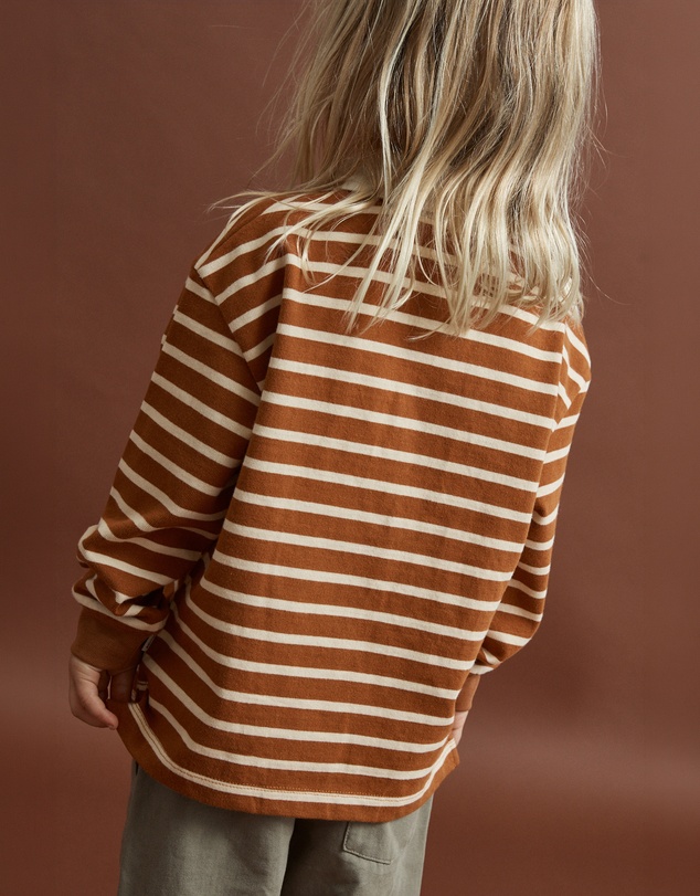 Rhythm - Stripe LS Rugby Polo - Kids