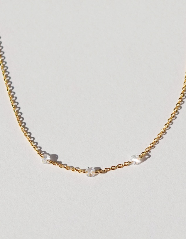 SAINT VALENTINE - Floating Stone Necklace - Gold