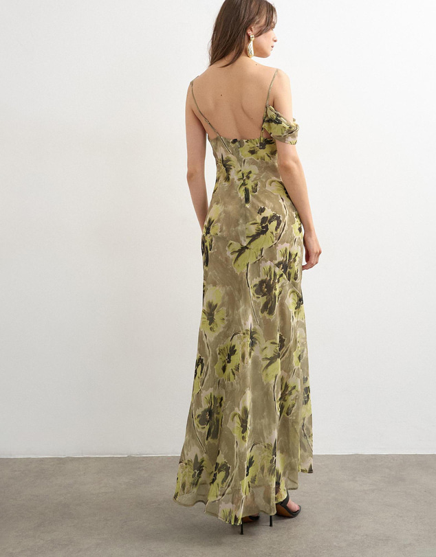 TOPSHOP - Megan One Shoulder Maxi Dress