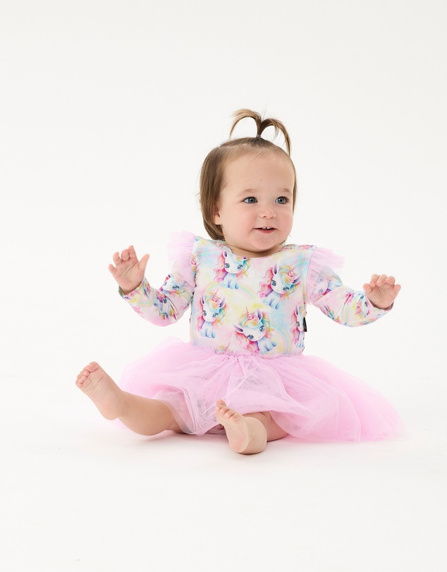 Rock Your Baby - Unicorn Pony Circus Frill Bodysuit Dress
