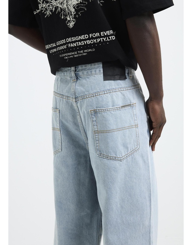 Black Noise White Rain - Raven Relaxed Denim Jeans