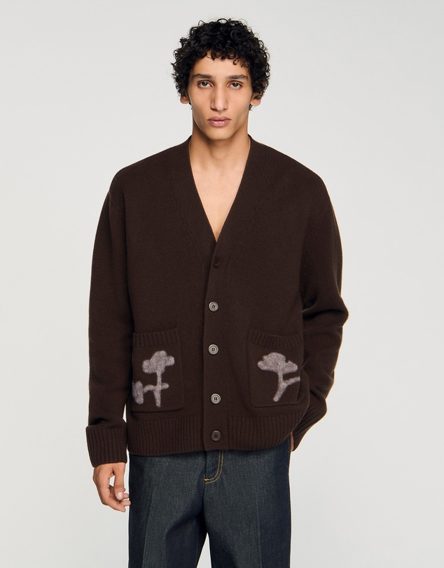 Sandro - Flannel Flower Cardigan