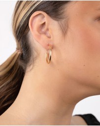 Lovisa - Gold Plated Sterling Silver Hoop Earrings