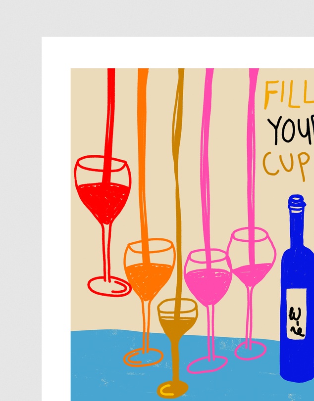 Inka Arthouse - Fill Your Cup Art Print by Paige Byrne