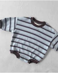 Tiny Trove - Mattie Stripe Cotton Bodysuit - Babies