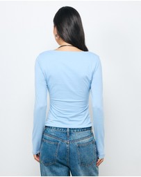 AERE - Tess Boat Neck T-Shirt