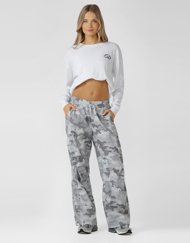 Lorna Jane - Lotus Waffle Long Sleeve Top