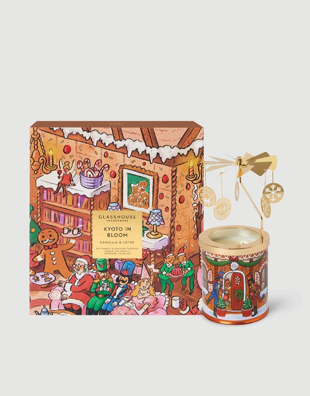 Glasshouse Fragrances - Kyoto In Bloom Candle & Spinning Carousel