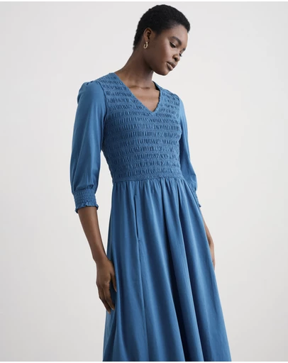 Seasalt - Sea Sound Jersey V-Neck Midi Dress