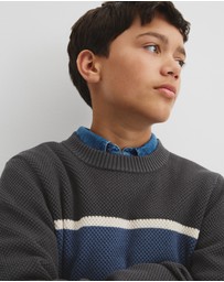 Country Road - Teen Australian Cotton Stripe Textured Knit