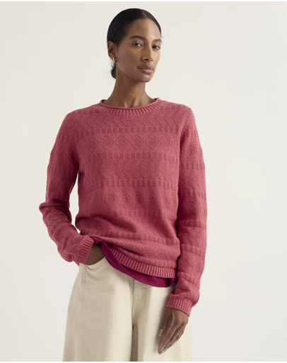 Seasalt - Seasalt Cornwall Pink Kinter Organic Cotton Jumper