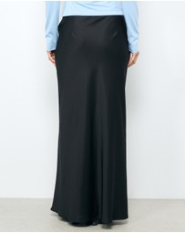 AERE - Bias Maxi Satin Skirt