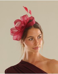 Morgan & Taylor - Nyla Fascinator in Burgundy Red