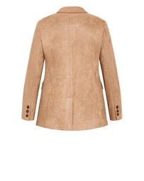 City Chic - Plus size Sara Sueded Blazer - caramel